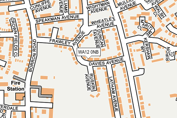 WA12 0NB map - OS OpenMap – Local (Ordnance Survey)