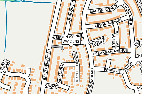 WA12 0NS map - OS OpenMap – Local (Ordnance Survey)