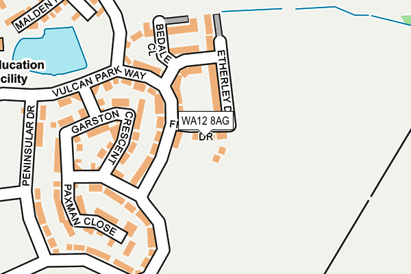 WA12 8AG map - OS OpenMap – Local (Ordnance Survey)