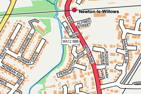 WA12 8BB map - OS OpenMap – Local (Ordnance Survey)