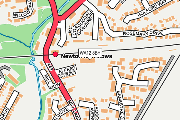 WA12 8BH map - OS OpenMap – Local (Ordnance Survey)