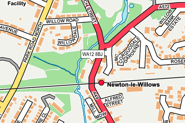 WA12 8BJ map - OS OpenMap – Local (Ordnance Survey)