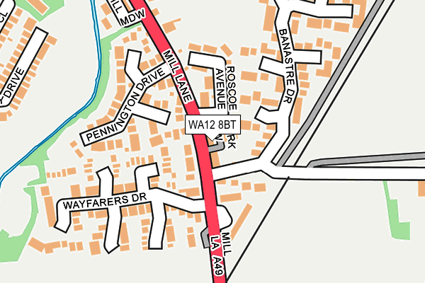 WA12 8BT map - OS OpenMap – Local (Ordnance Survey)