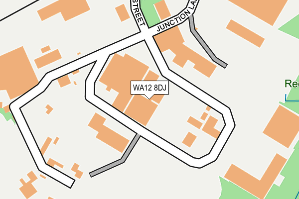 WA12 8DJ map - OS OpenMap – Local (Ordnance Survey)