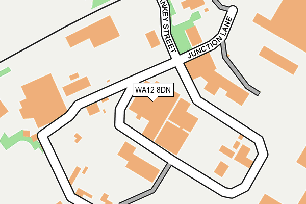 WA12 8DN map - OS OpenMap – Local (Ordnance Survey)