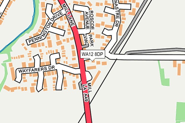 WA12 8DP map - OS OpenMap – Local (Ordnance Survey)