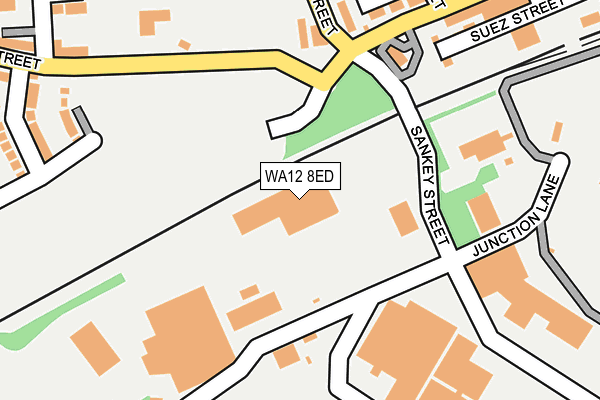 WA12 8ED map - OS OpenMap – Local (Ordnance Survey)