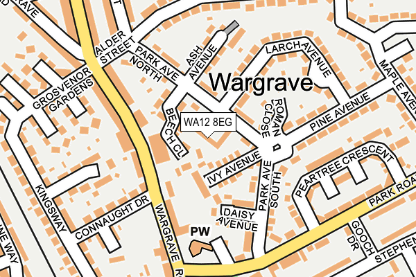 WA12 8EG map - OS OpenMap – Local (Ordnance Survey)