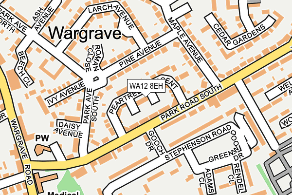 WA12 8EH map - OS OpenMap – Local (Ordnance Survey)