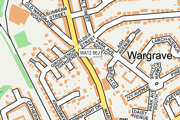 WA12 8EJ map - OS OpenMap – Local (Ordnance Survey)