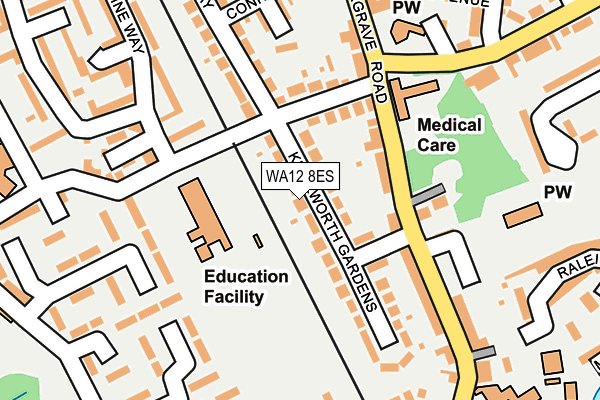 WA12 8ES map - OS OpenMap – Local (Ordnance Survey)