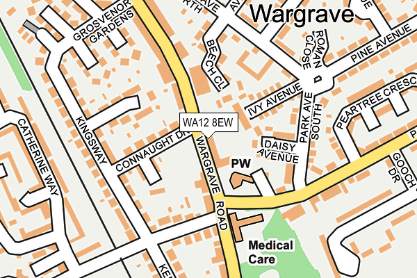 WA12 8EW map - OS OpenMap – Local (Ordnance Survey)