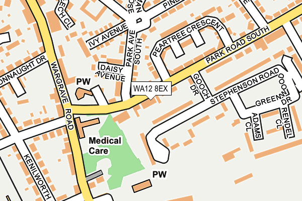 WA12 8EX map - OS OpenMap – Local (Ordnance Survey)