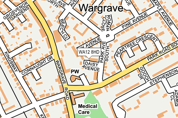 WA12 8HD map - OS OpenMap – Local (Ordnance Survey)