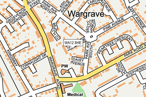WA12 8HE map - OS OpenMap – Local (Ordnance Survey)