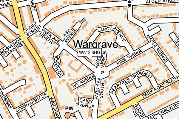 WA12 8HG map - OS OpenMap – Local (Ordnance Survey)