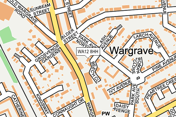 WA12 8HH map - OS OpenMap – Local (Ordnance Survey)