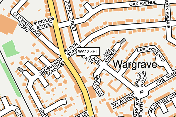 WA12 8HL map - OS OpenMap – Local (Ordnance Survey)
