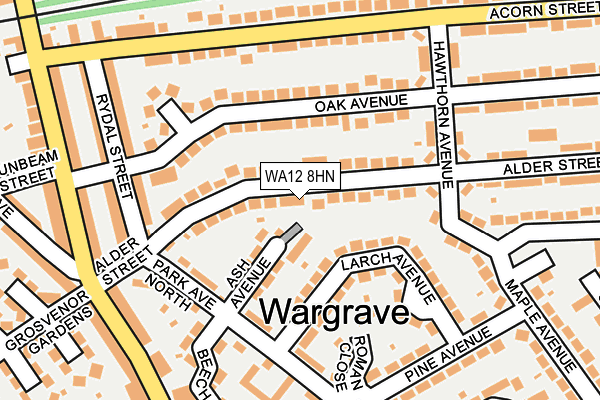 WA12 8HN map - OS OpenMap – Local (Ordnance Survey)
