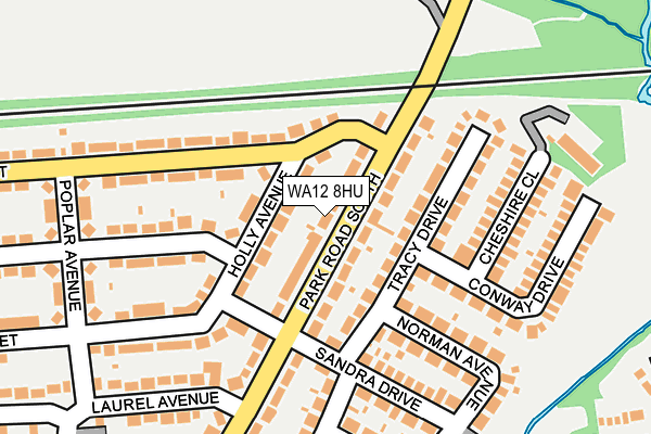 WA12 8HU map - OS OpenMap – Local (Ordnance Survey)