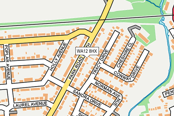 WA12 8HX map - OS OpenMap – Local (Ordnance Survey)