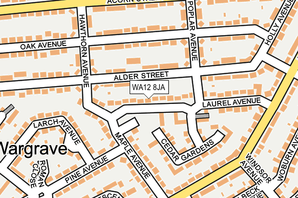 WA12 8JA map - OS OpenMap – Local (Ordnance Survey)
