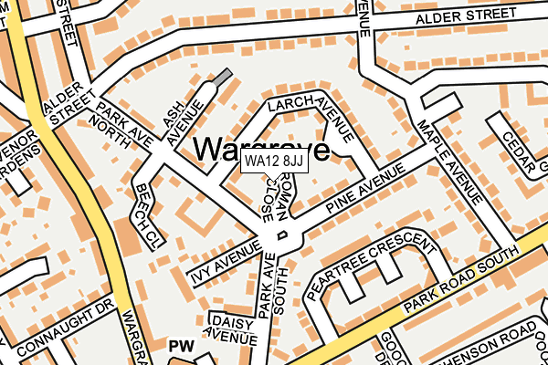 WA12 8JJ map - OS OpenMap – Local (Ordnance Survey)