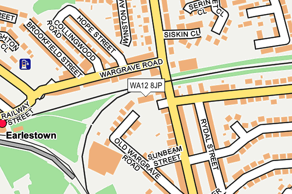 WA12 8JP map - OS OpenMap – Local (Ordnance Survey)