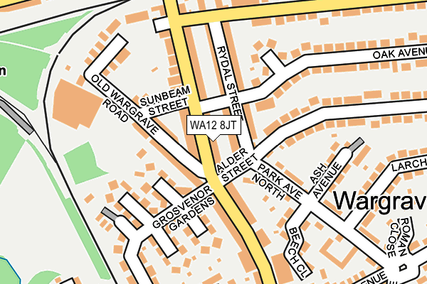 WA12 8JT map - OS OpenMap – Local (Ordnance Survey)