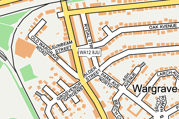 WA12 8JU map - OS OpenMap – Local (Ordnance Survey)