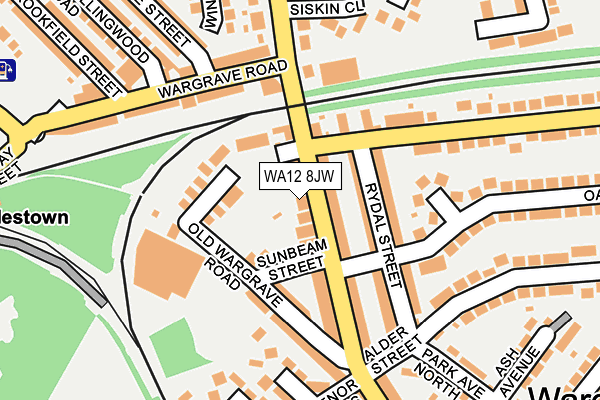 WA12 8JW map - OS OpenMap – Local (Ordnance Survey)