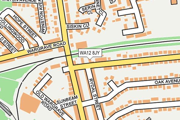 WA12 8JY map - OS OpenMap – Local (Ordnance Survey)