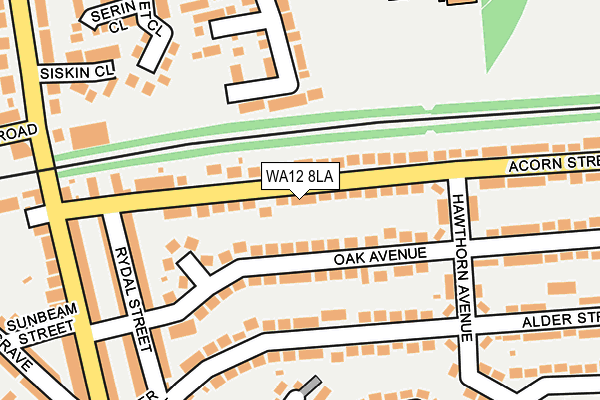 WA12 8LA map - OS OpenMap – Local (Ordnance Survey)