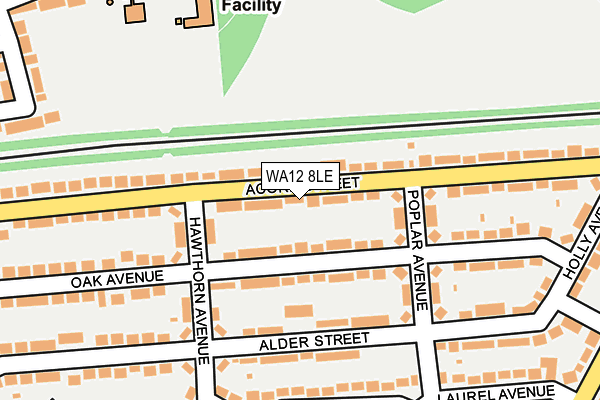 WA12 8LE map - OS OpenMap – Local (Ordnance Survey)