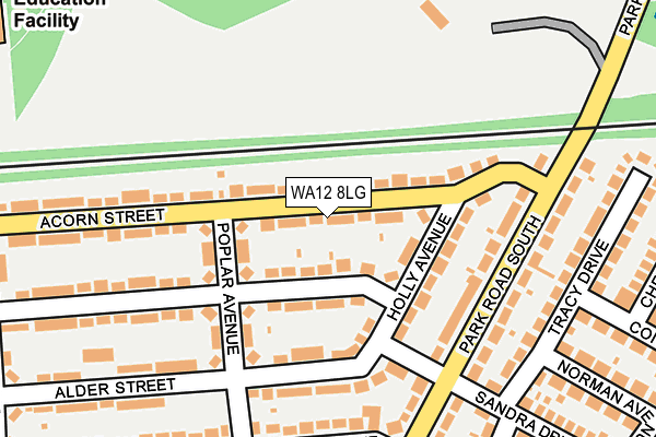 WA12 8LG map - OS OpenMap – Local (Ordnance Survey)