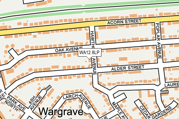 WA12 8LP map - OS OpenMap – Local (Ordnance Survey)