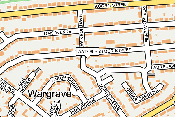 WA12 8LR map - OS OpenMap – Local (Ordnance Survey)