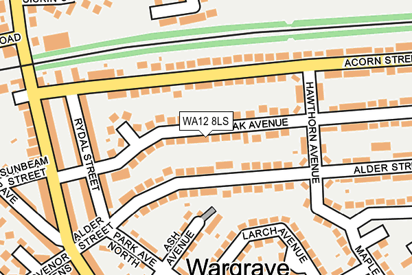 WA12 8LS map - OS OpenMap – Local (Ordnance Survey)