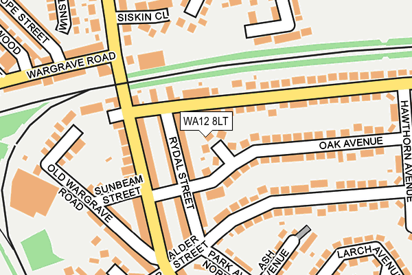 WA12 8LT map - OS OpenMap – Local (Ordnance Survey)