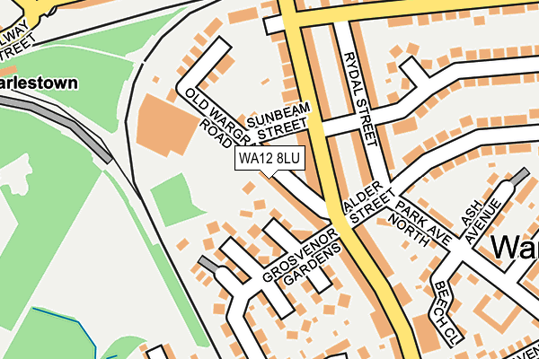 WA12 8LU map - OS OpenMap – Local (Ordnance Survey)