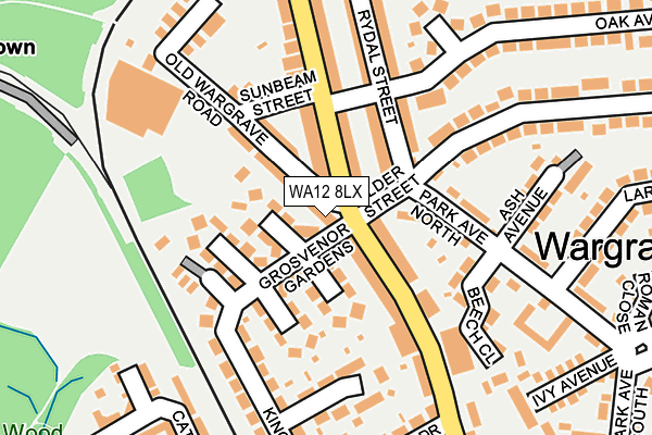 WA12 8LX map - OS OpenMap – Local (Ordnance Survey)