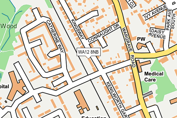 WA12 8NB map - OS OpenMap – Local (Ordnance Survey)