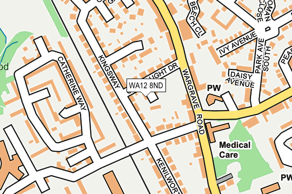 WA12 8ND map - OS OpenMap – Local (Ordnance Survey)