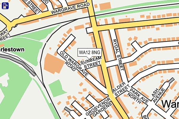 WA12 8NG map - OS OpenMap – Local (Ordnance Survey)