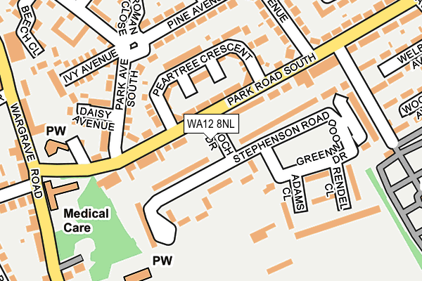 WA12 8NL map - OS OpenMap – Local (Ordnance Survey)