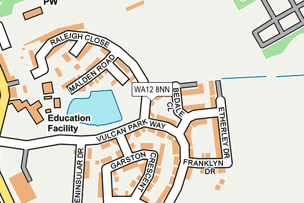 WA12 8NN map - OS OpenMap – Local (Ordnance Survey)