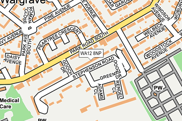 WA12 8NP map - OS OpenMap – Local (Ordnance Survey)