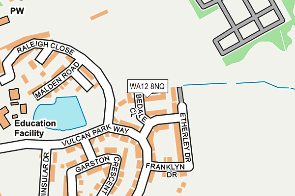 WA12 8NQ map - OS OpenMap – Local (Ordnance Survey)