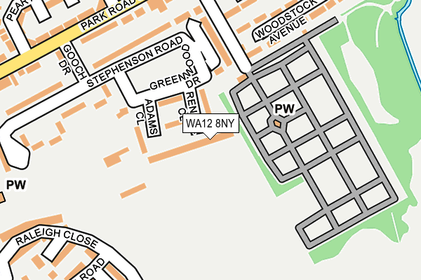 WA12 8NY map - OS OpenMap – Local (Ordnance Survey)