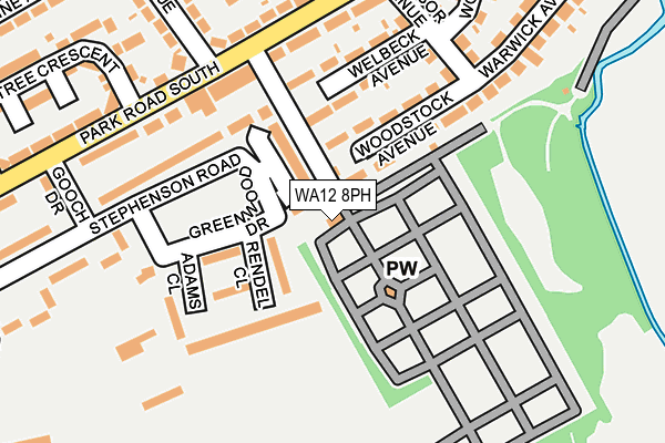 WA12 8PH map - OS OpenMap – Local (Ordnance Survey)